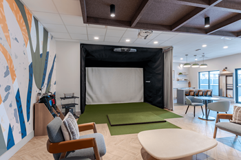 Golf simulator at 15 bank apartments in white plains, ny 10606